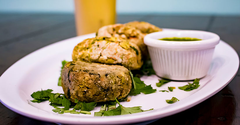 Mint and masoor tikki