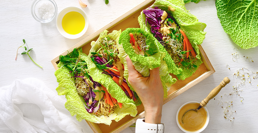 Lettuce Quinoa Spring Rolls