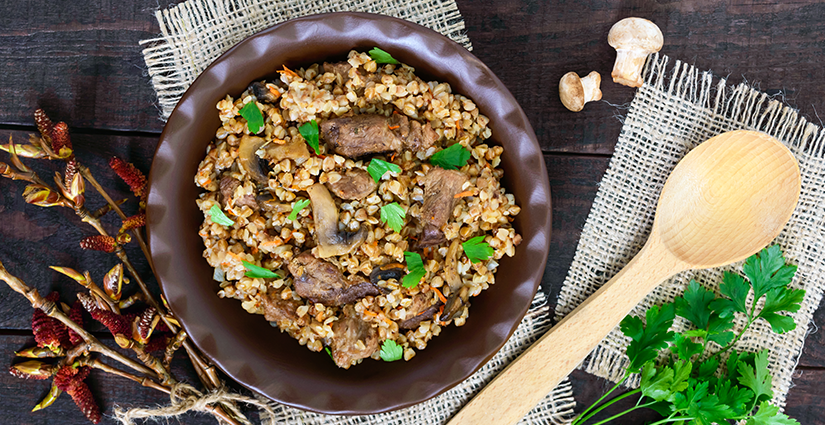 Mushroom Buckwheat Porridge