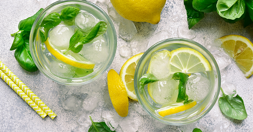 Frosty Basil Lemonade