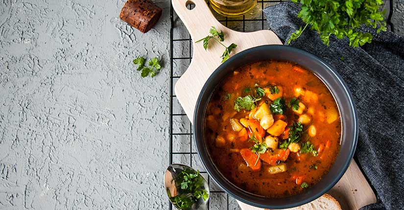 Sweet Potato Chickpeas Soup