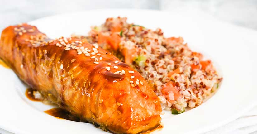 Cinnamon rubbed Salmon with Couscous & Yogurt