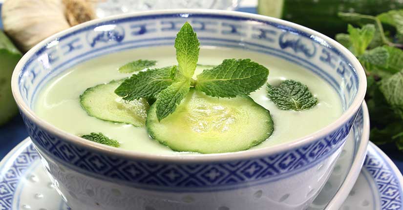 Cool mint cucumber Soup