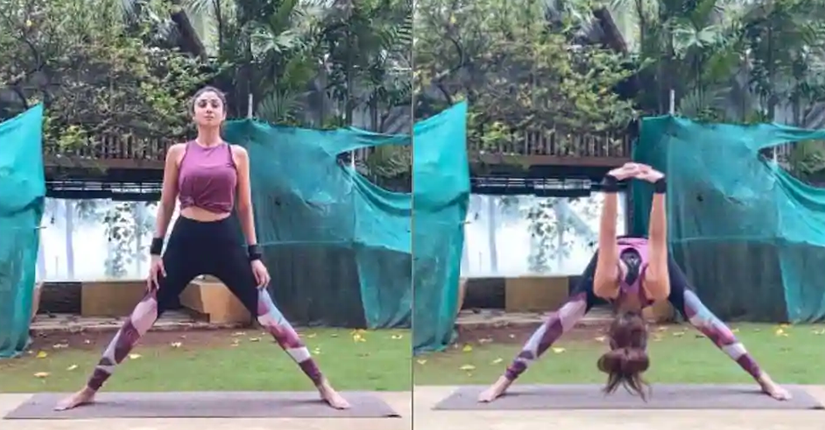 Shilpa Shetty Kundra Nails Prasarita Padottanasana in Her Latest Fitness Video