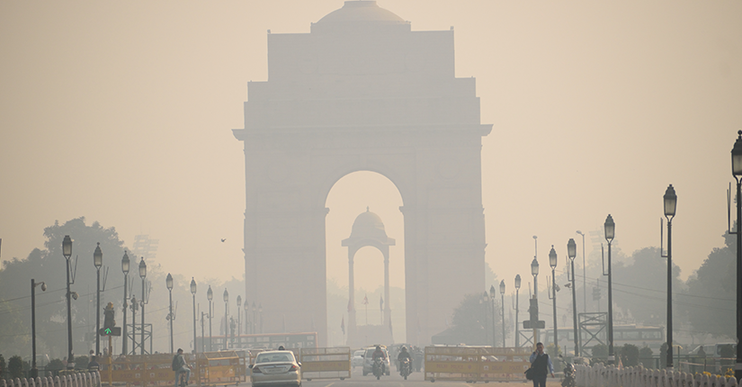 Delhi Suffocating with Air Pollution through a Blanket of Smog