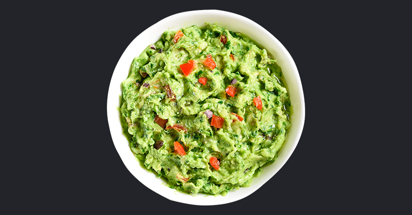 Guacamole with pomegranate pearls