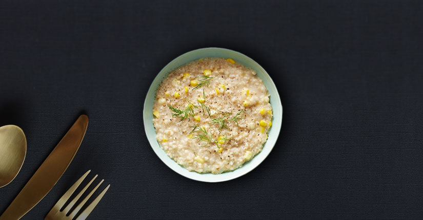 Oats Risotto with Corn