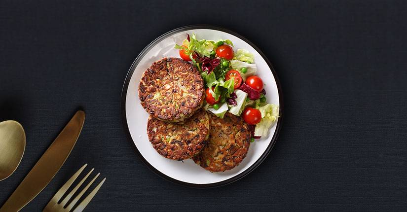 Kale, Spinach and Mushrooms Patties