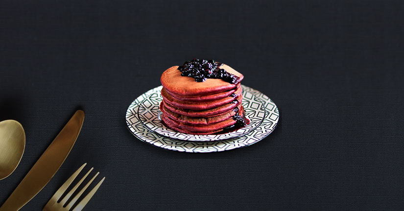 Pink protein pancake