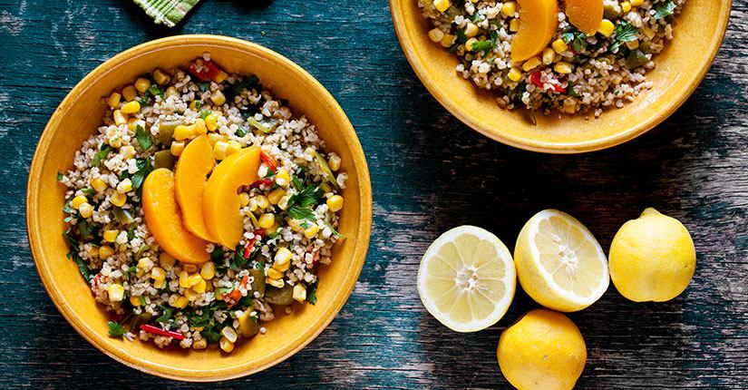 Mint and Peach Quinoa Salad