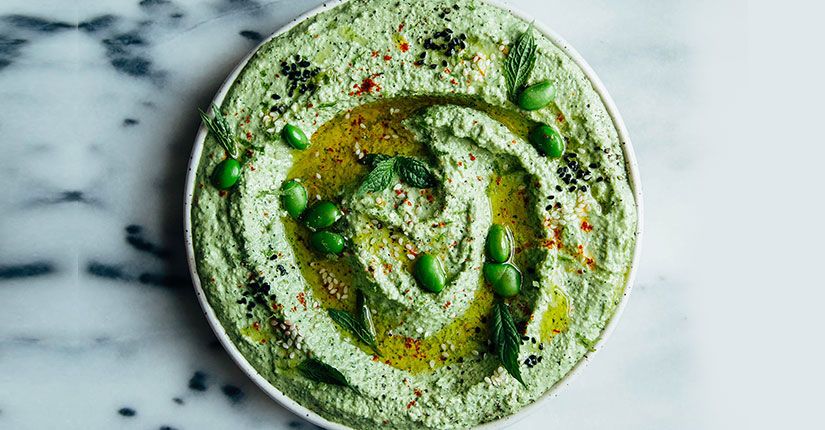 Olive Shelled Edamame Dip