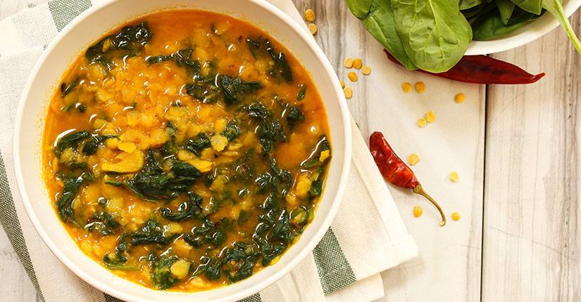 Ginger-Spinach Dal