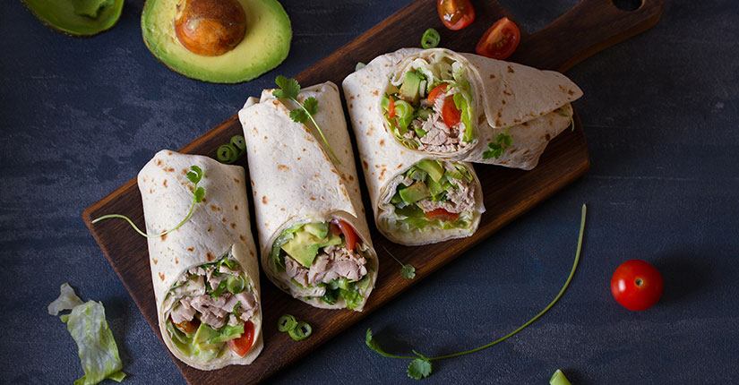 Crispy Chicken and Avocado Rolls