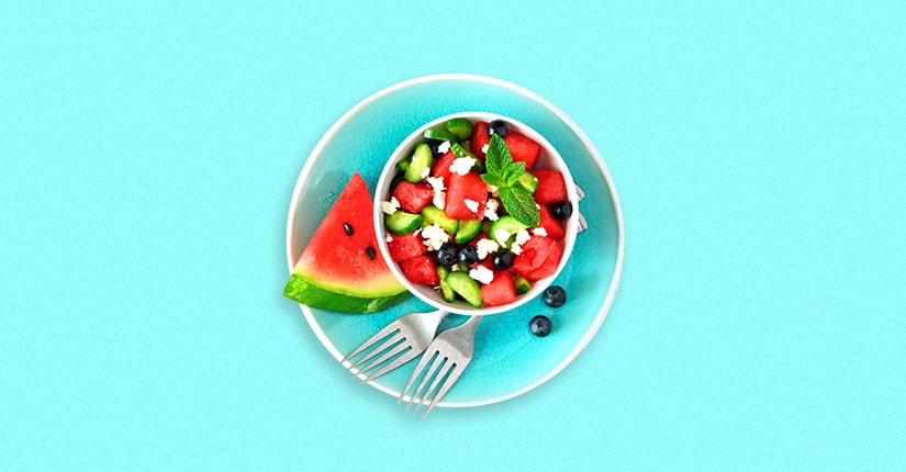 Berry Watermelon Feta Salad