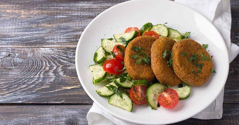 Amaranth Fritter with Bell-pepper Dip