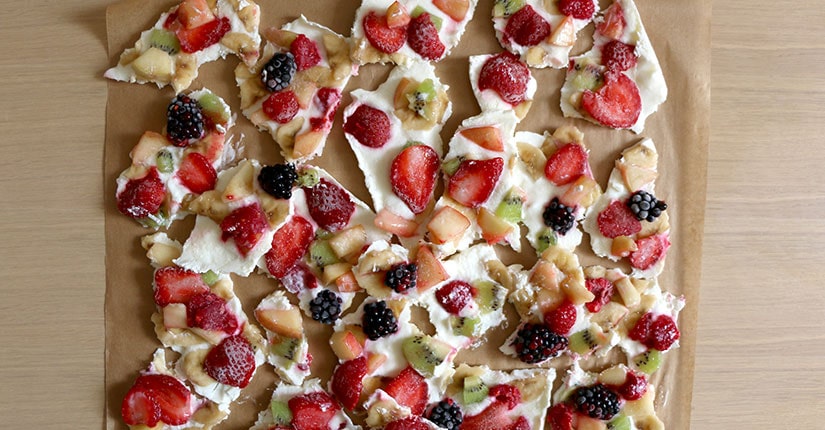 Fresh Raspberry Yogurt Bark