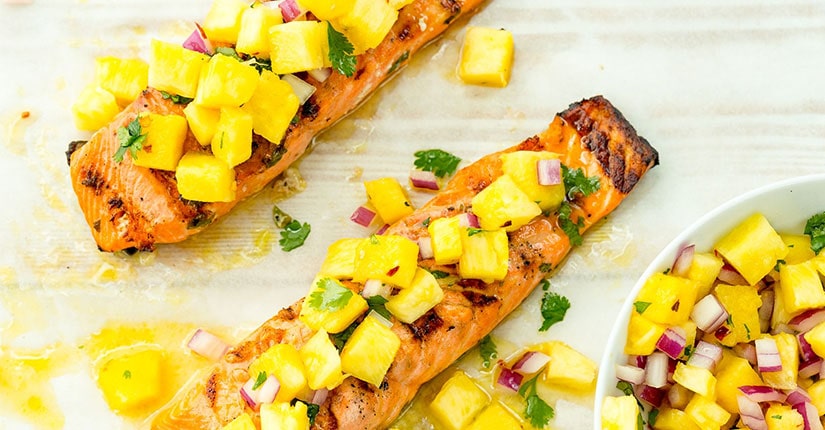 Salmon with Pineapple Salsa