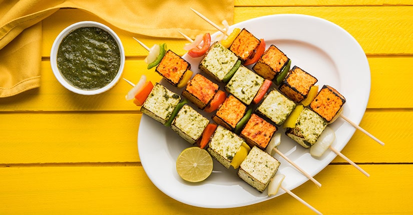 Tri-Colour Paneer Skewer