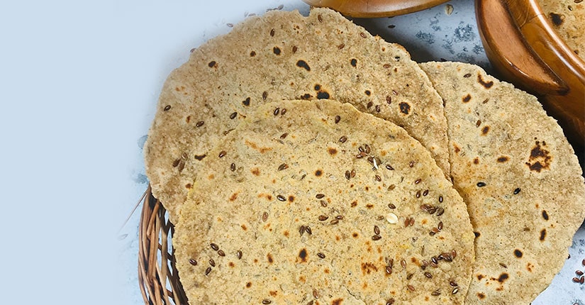 Oats Flaxseed Roti