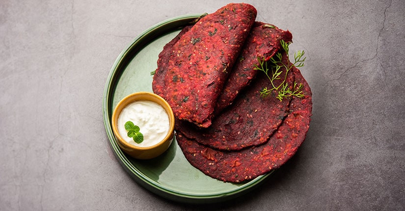 Quinoa Beet Cheela