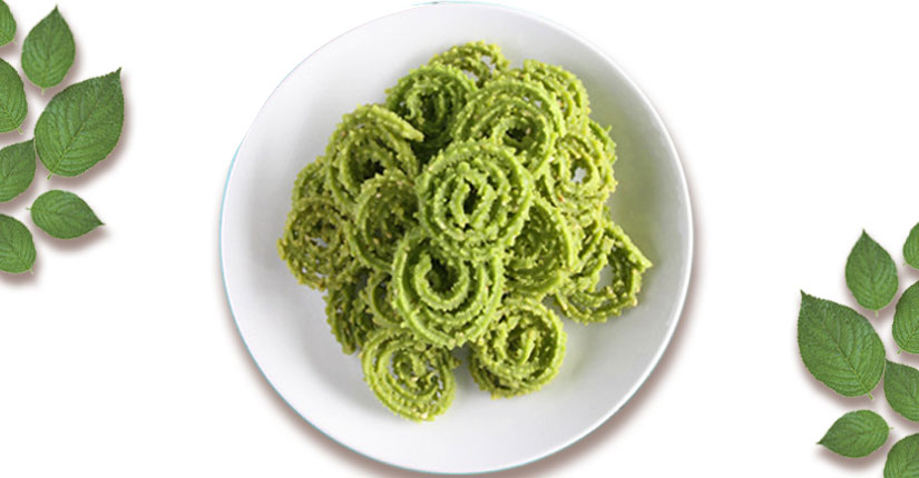 The Green Baked Spinach Chakli