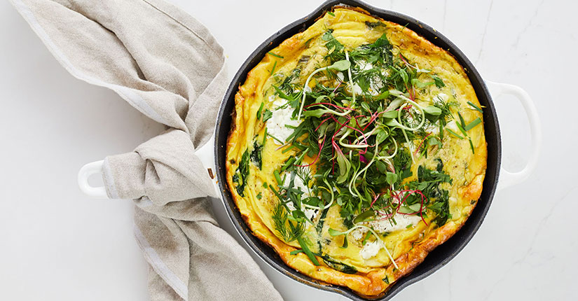 Herby Frittata with Avocado Dip