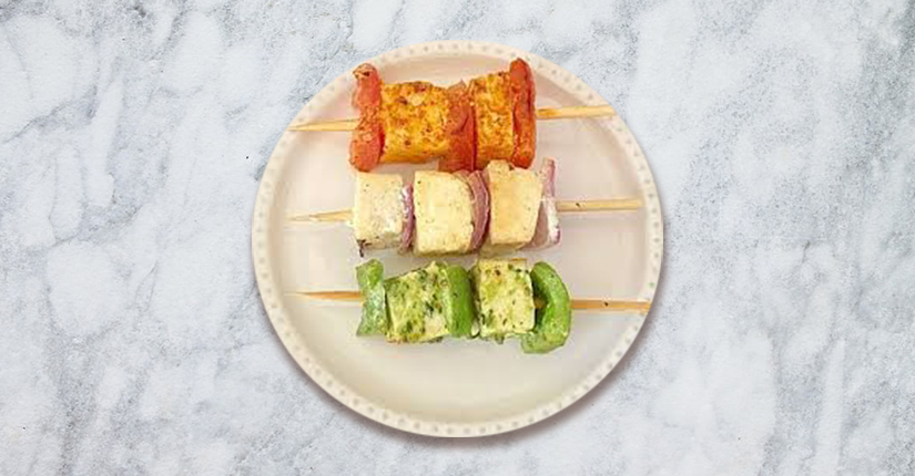 Tri-Colour Paneer Skewer