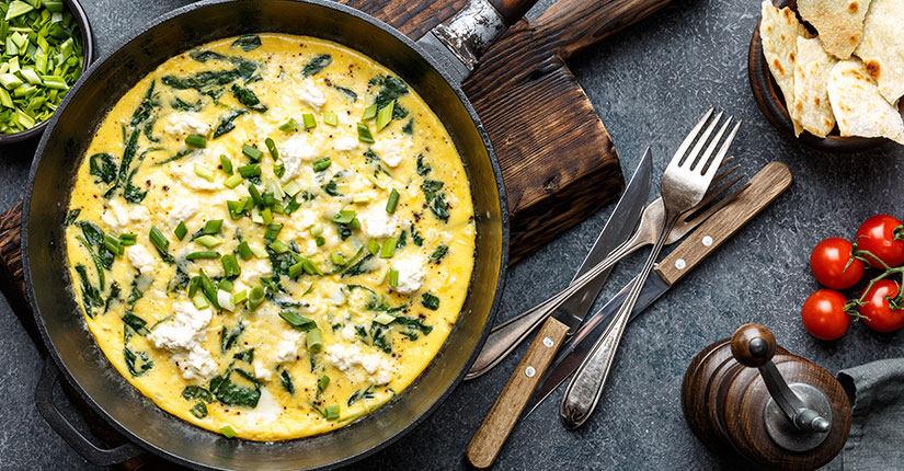 Spinach and Cottage Cheese Skillet