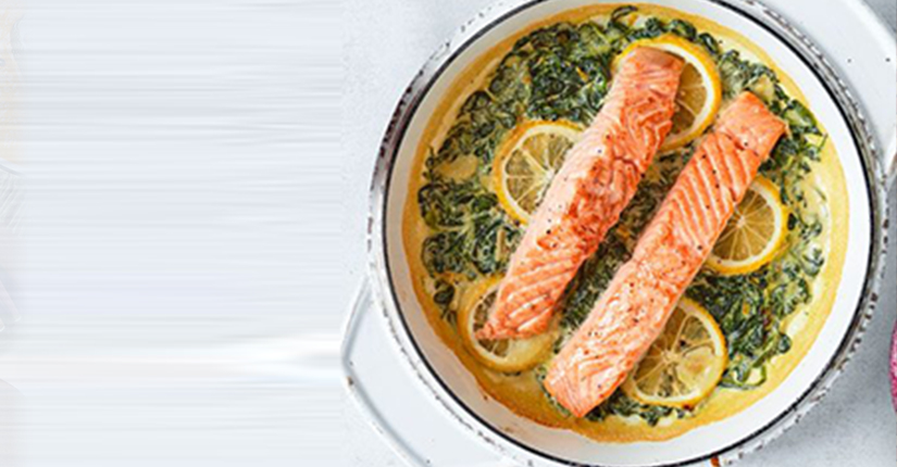 Zesty Salmon with Spinach