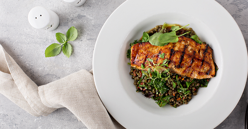 Salmon and Lentil Salad