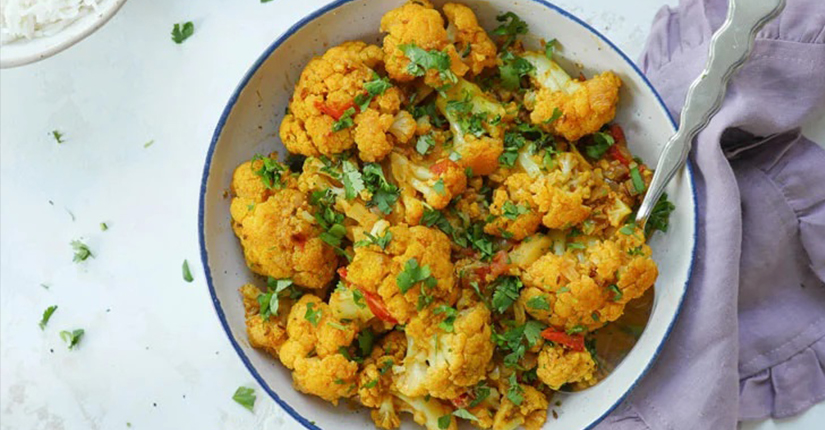 Spiced Stuffed Cauliflower