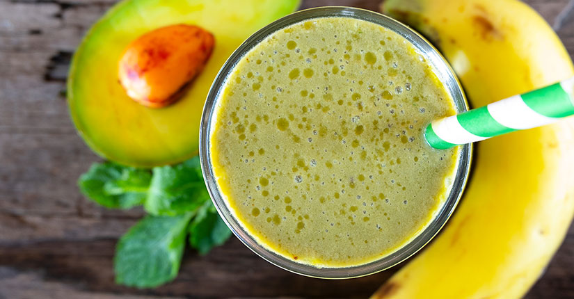 Avocado and banana smoothie