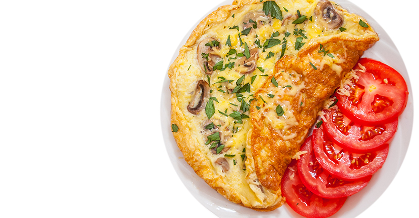 Green Onion and Mushroom Omelette