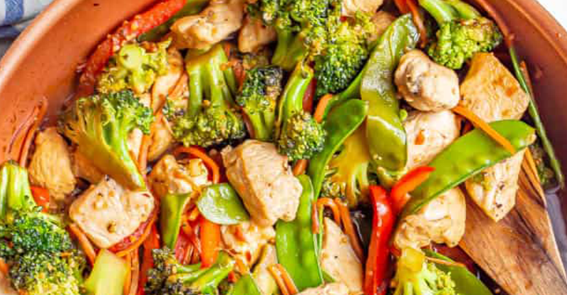 Garlicky Chicken Vegetable Skillet