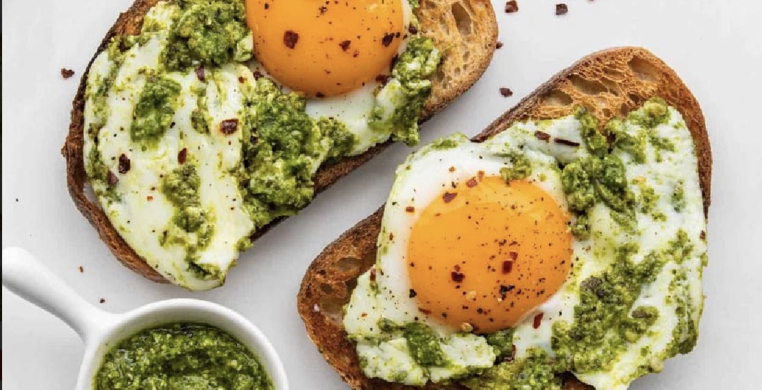 Pesto Eggs on Toast Nmami Life