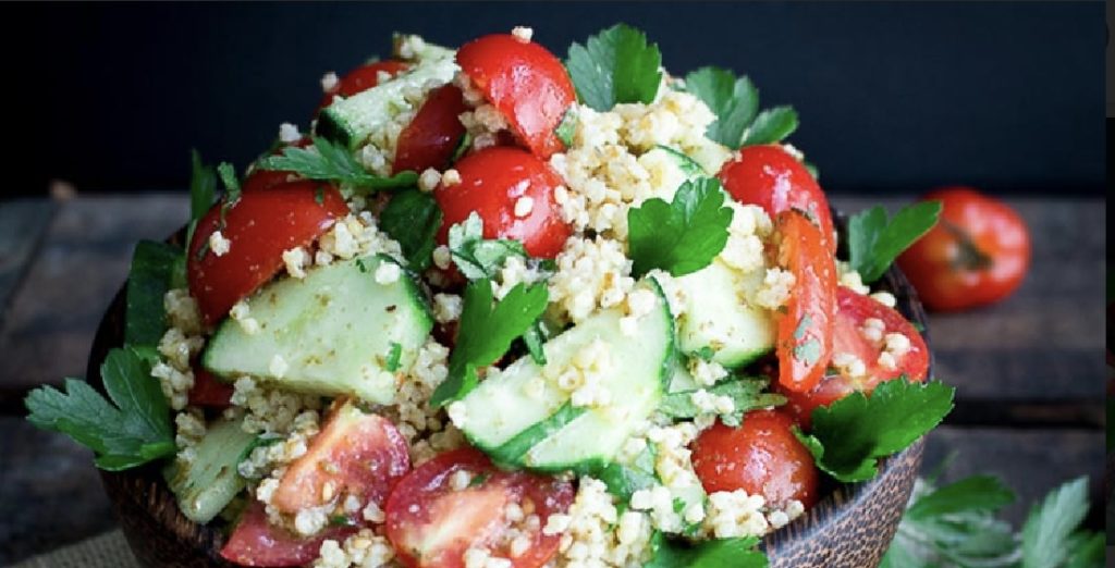 Summer Salad with Kodo millet