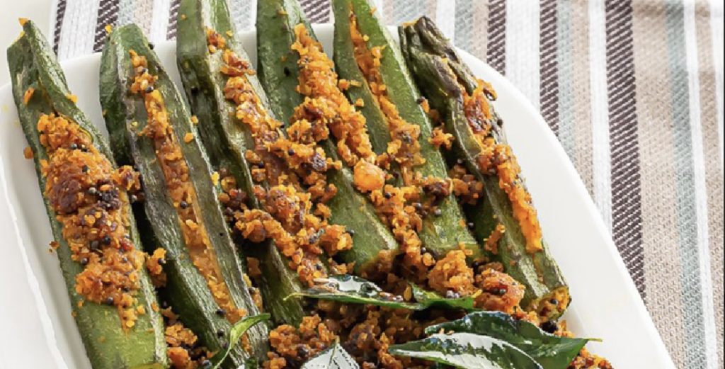 Quinoa Stuffed Okra