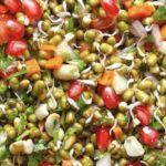 Sprouted Moong Salad with Coconut and Mango