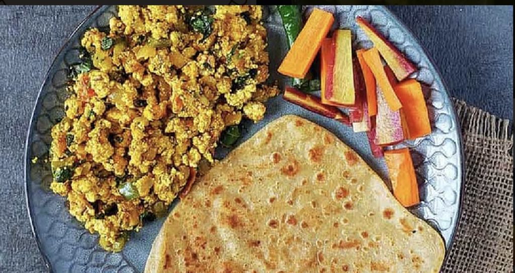 Paneer Bhurji with Methi Roti