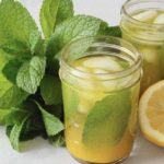 Turmeric Coconut Water with Lemon and Mint
