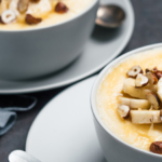 Banana hazelnut semolina porridge